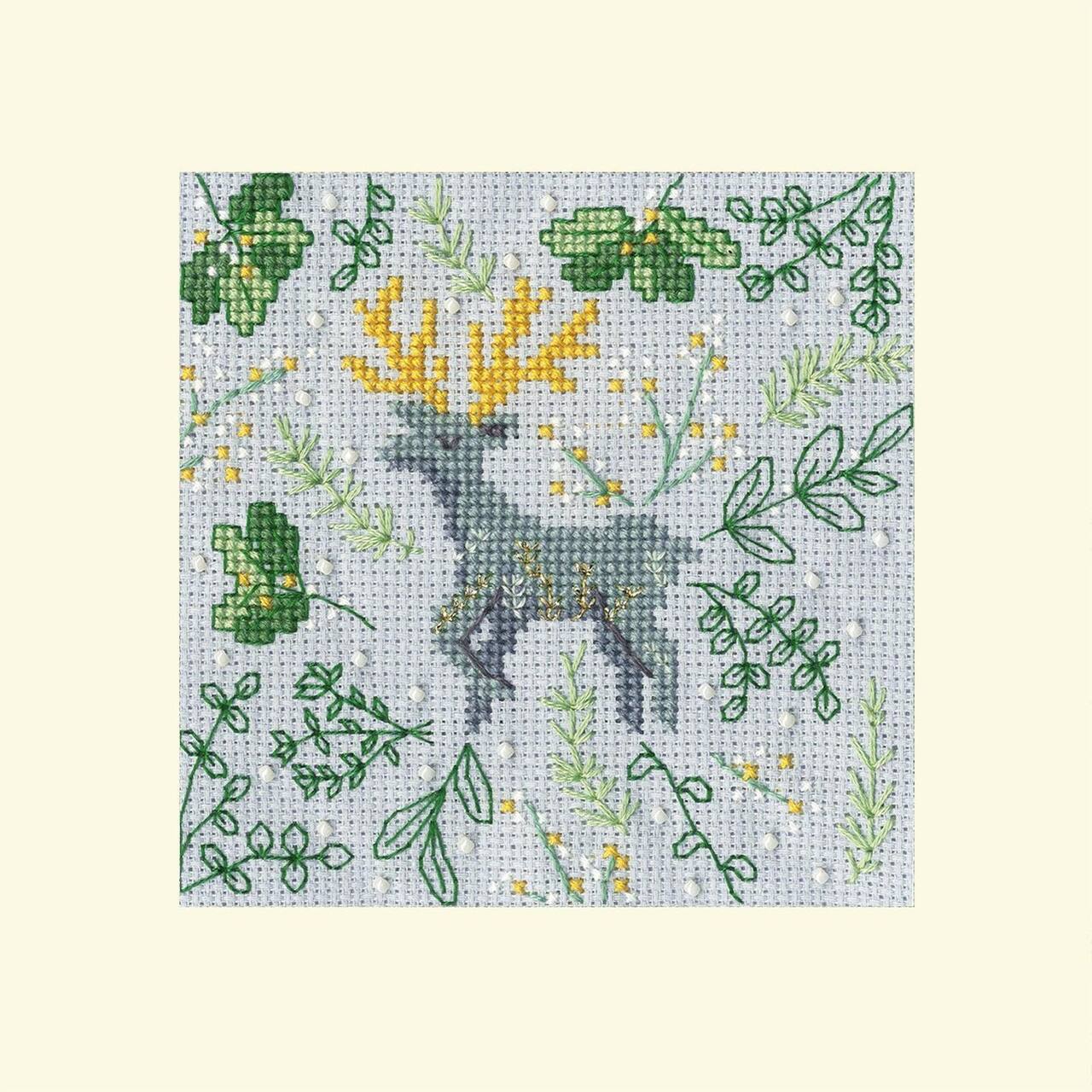 Bothy Threads Scandi Deer Card Counted Cross Stitch Kit